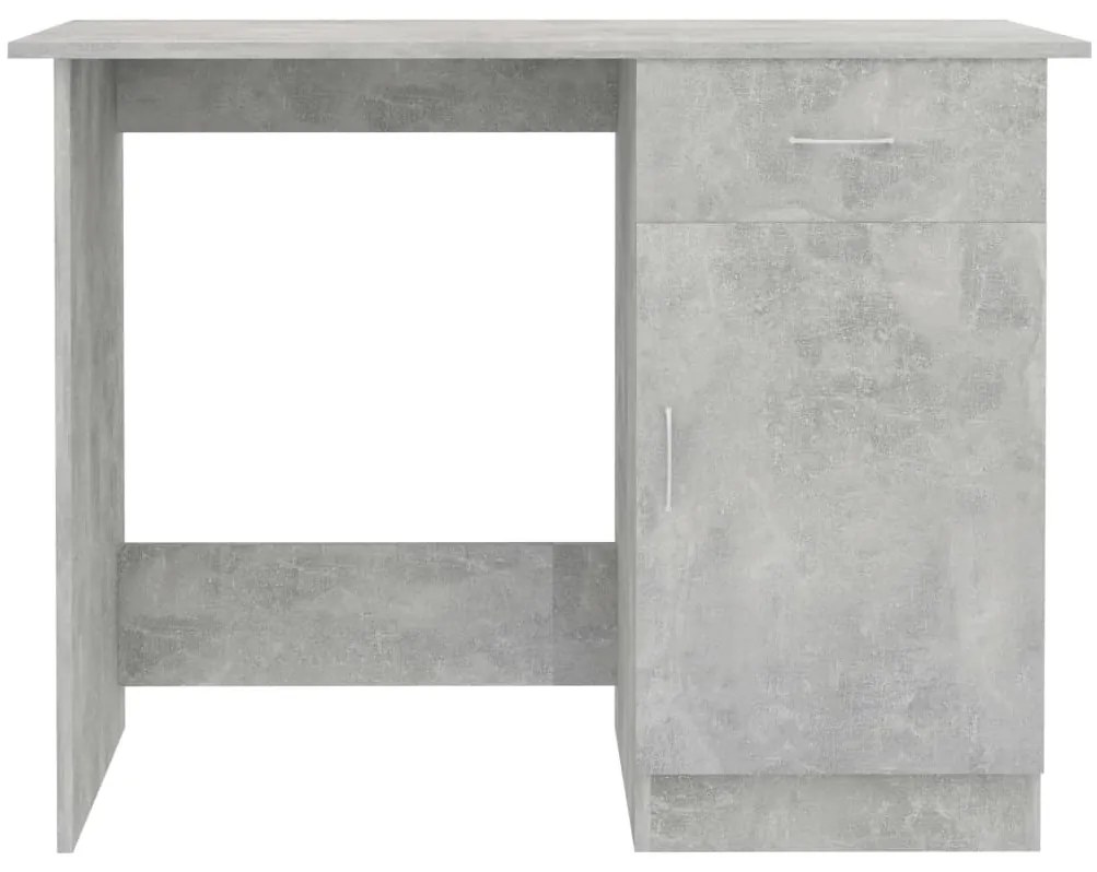 vidaXL Γραφείο Γκρι Σκυροδέματος 100 x 50 x 76 εκ. από Επεξ. Ξύλο