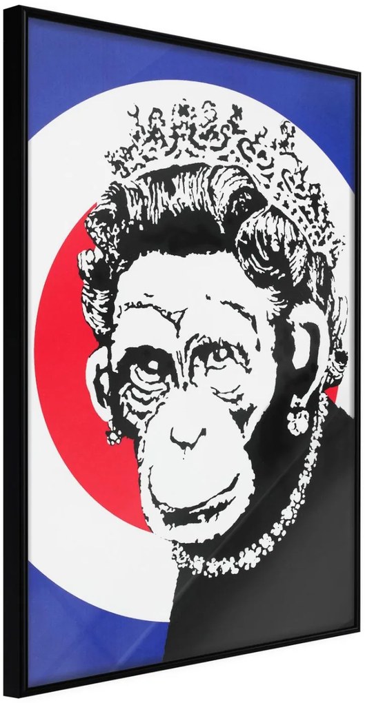 Αφίσα - Banksy: Monkey Queen - 30x45 - Μαύρο - Χωρίς πασπαρτού