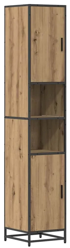 vidaXL Ντουλάπι Μπάνιου artisan δρυς 35 x 37.5 x 188.5 εκατοστά