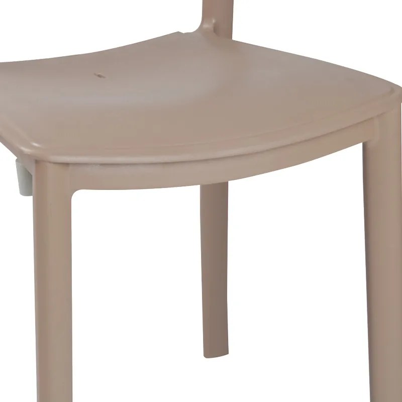 Τραπεζαρία κήπου Groovy-Ignite pakoworld σετ 5τεμ PP cappuccino 80x80x74,5εκ. - 253-000094 - 253-000094