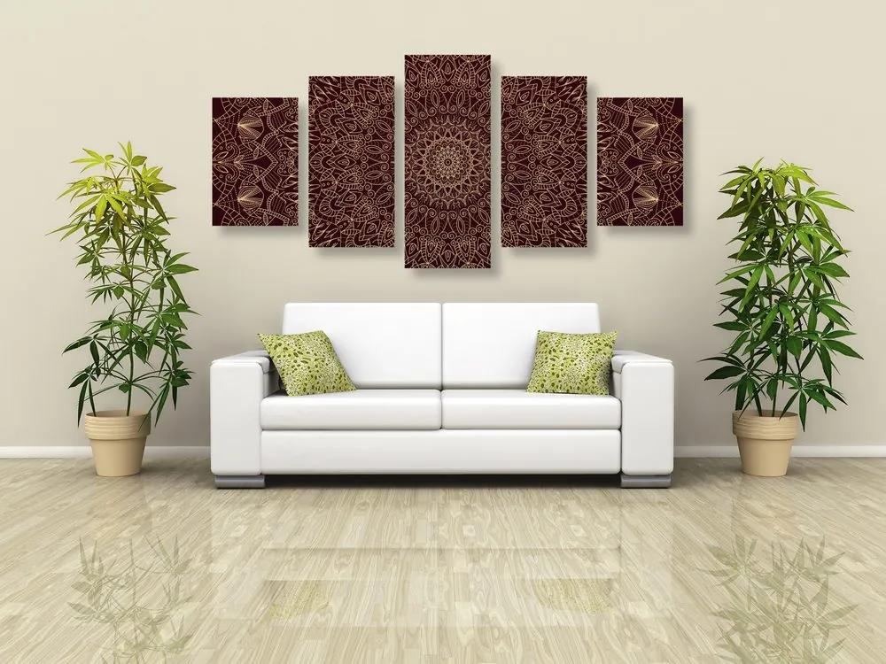 Διακοσμητικό Mandala με 5 μέρη εικόνα - 100x50