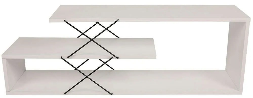 Έπιπλο Τηλεόρασης Zigzag 854KLN3062 120x30x40cm White