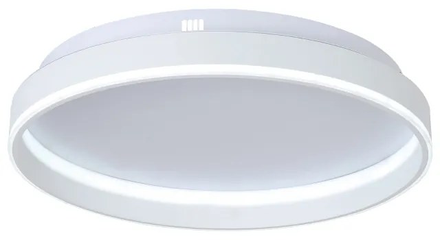 InLight Πλαφονιέρα οροφής LED 65W 3CCT από λευκό μέταλλο και ακρυλικό D:50cm (42032-White)