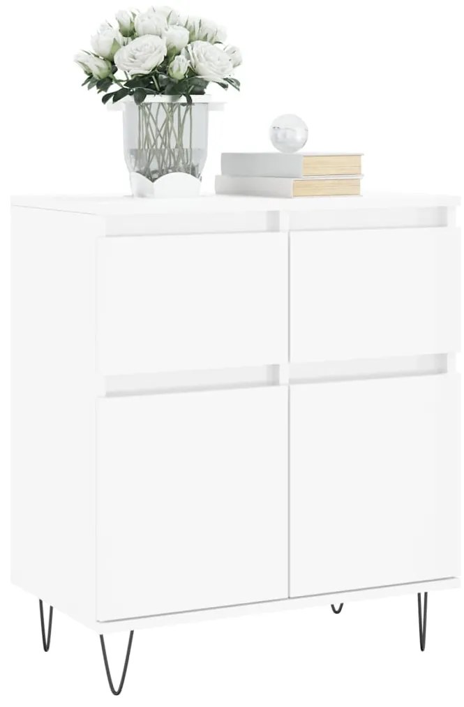 vidaXL Ντουλάπι Γυαλιστερό Λευκό 60x35x70 εκ. από Επεξεργασμένο Ξύλο