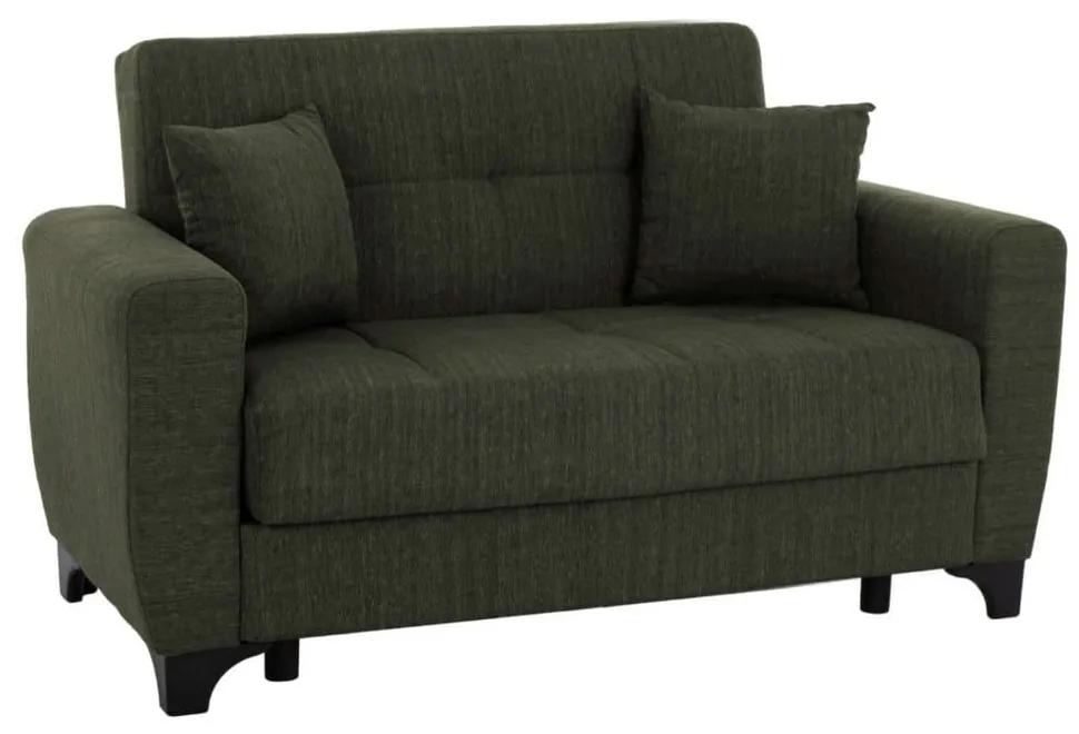 Καναπές Κρεβάτι Διθέσιος Hema HM3243.05 Ψηλή Πλάτη 160x84x88cm Dark Olive Ύφασμα
