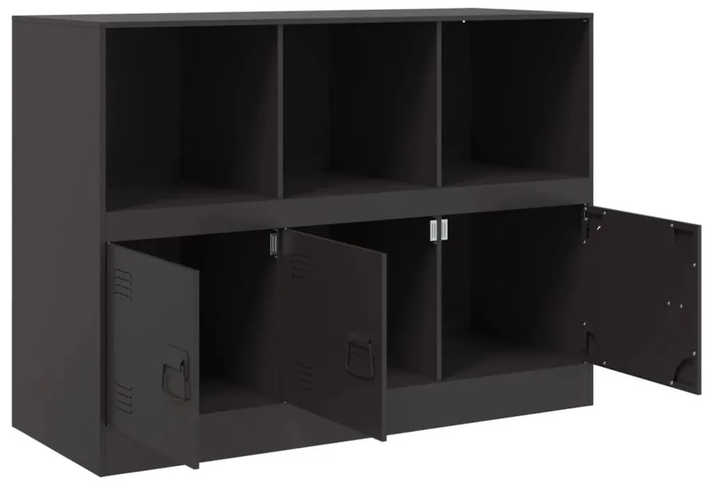 vidaXL Ντουλάπι Μαύρο 99x39x73 εκ. από Ατσάλι