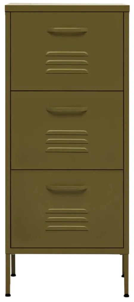 vidaXL Ντουλάπι Αποθήκευσης Πράσινο Λαδί 42,5x35x101,5 εκ. από Ατσάλι
