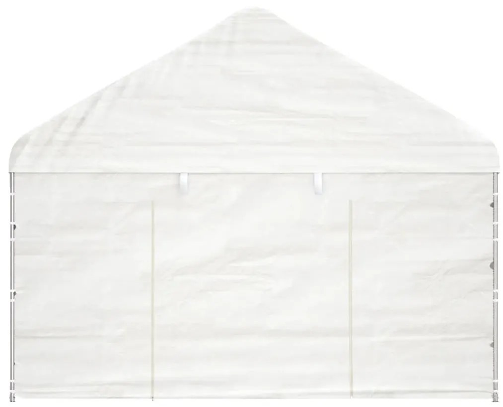 vidaXL Κιόσκι με Τέντα Λευκό 15,61 x 4,08 x 3,22 μ. από Πολυαιθυλένιο