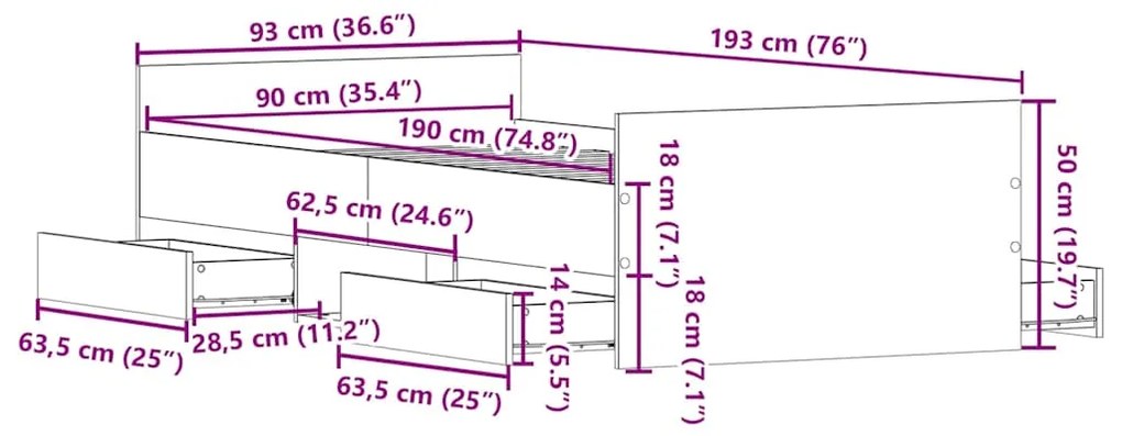 ΠΛΑΙΣΙΟ ΚΡΕΒΑΤΙΟΥ ΧΩΡΙΣ ΣΤΡΩΜΑ 90X190 ΕΚ. ΕΠΕΞΕΡΓΑΣΜΕΝΟ ΞΥΛΟ 3328808