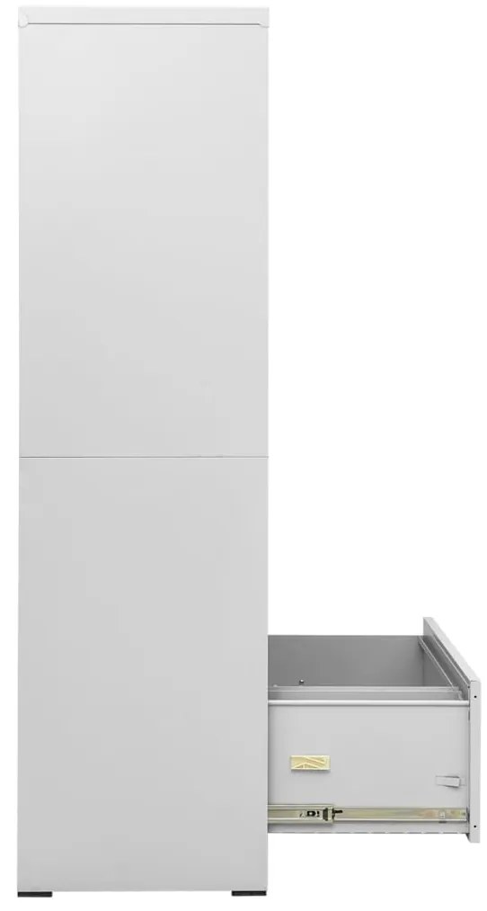 vidaXL Αρχειοθήκη Ανοιχτό Γκρι 90 x 46 x 164 εκ. από Ατσάλι