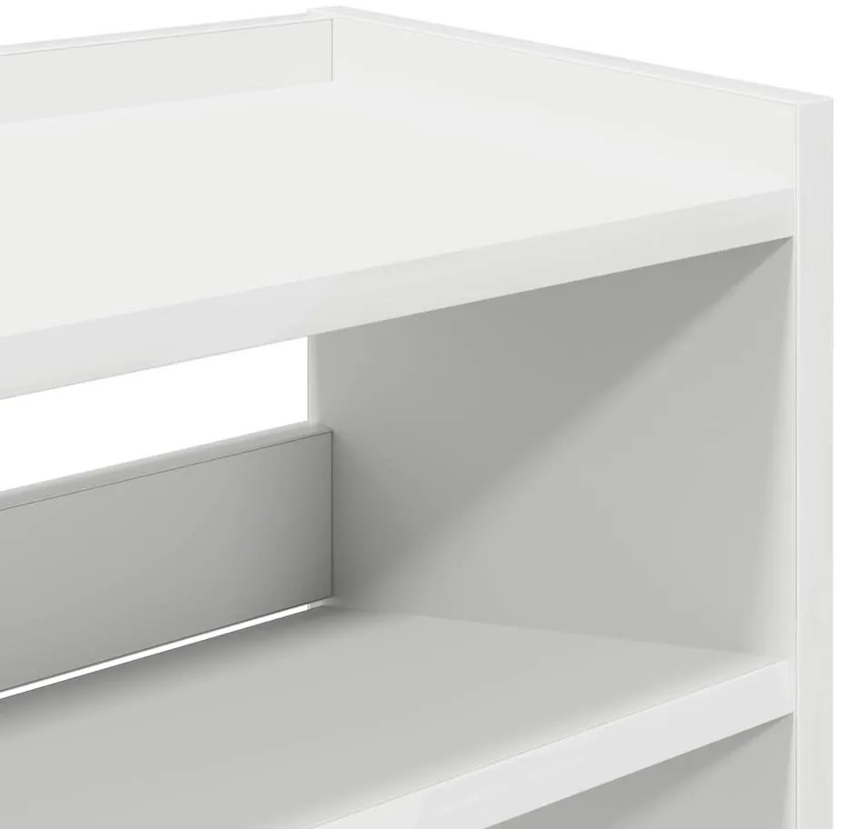 Ράφι παπουτσιών Λευκό 80x25x62 cm Κατασκευασμένο ξύλο - Λευκό