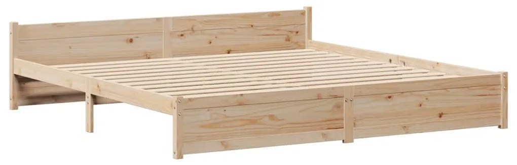 vidaXL Σκελετός Κρεβατιού Χωρίς Στρώμα 180x200 εκ Μασίφ Ξύλο Πεύκου
