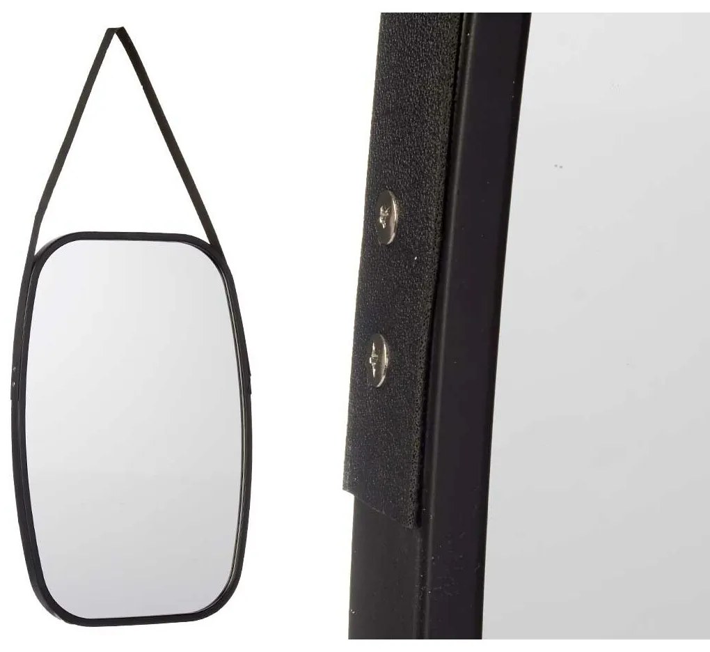 Τοίχο καθρέφτη Gift Decor Μαύρο 43 x 65 x 3 cm Ορθογώνιο (4 Μονάδες)