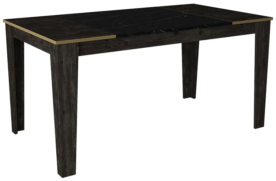 Τραπέζι Veyron 804TRH4204 145x85x76,2cm Black-Gold