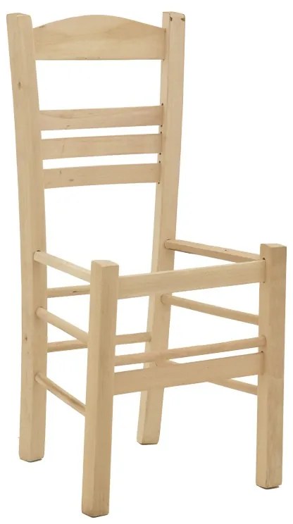 Καρέκλα καφενείου επιλοχία Santo άβαφο ξύλο 42x40x89εκ