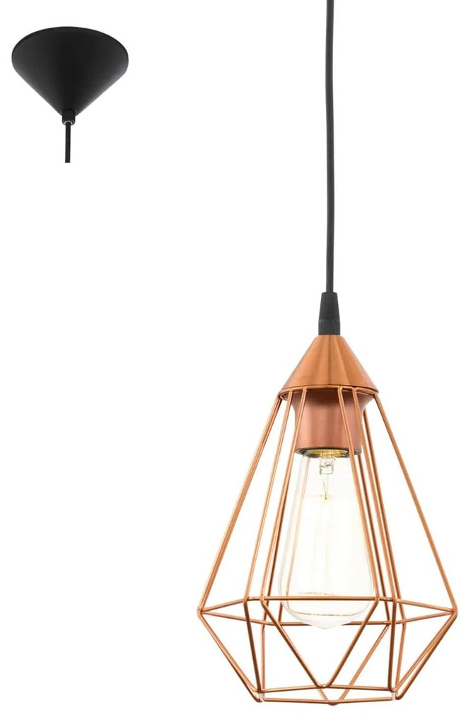 Φωτιστικό Οροφής Tarbes 94193 Copper Eglo Metal, Polypropylene
