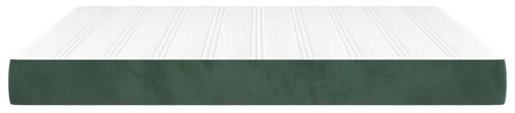 Στρώμα με Pocket Springs Σκούρο Πράσινο 160x200x20εκ. Βελούδινο - Πράσινο