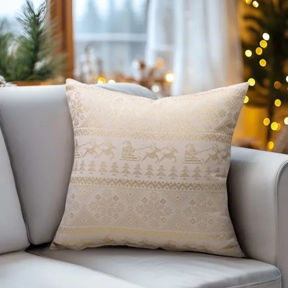 Beauty Home ΜΑΞΙΛΑΡΟΘΗΚΗ ΖΑΚΑΡ ΠΑΡΑΔΟΣΙΑΚΟ ΜΕ ΧΡΥΣΑ ΧΡ. ΣΧΕΔΙΑ   40 x 40 cm