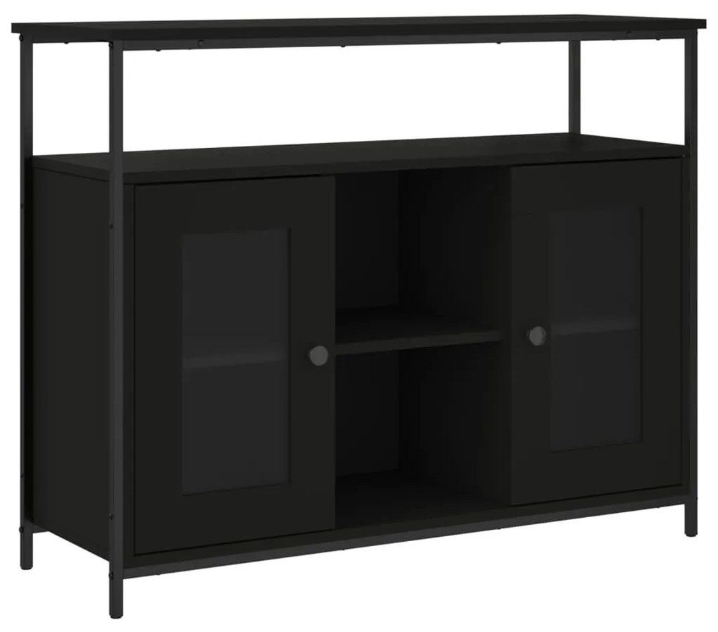 vidaXL Μπουφές Μαύρος 100x35x80 εκ. από Επεξεργασμένο Ξύλο