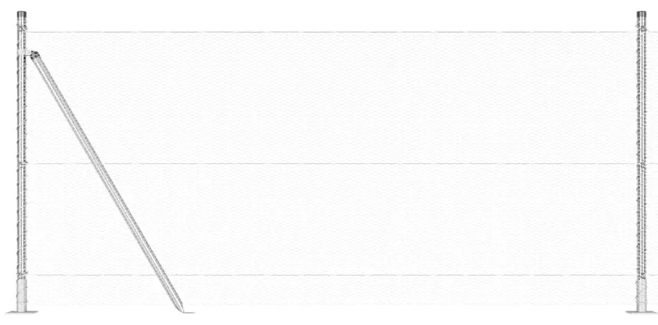 vidaXL Στύλος Περιφράξεων Ασημί 25 x 1 μ (13 mm πλέγμα) Ατσάλι