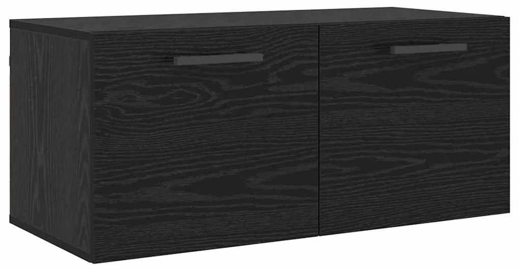 vidaXL Ντουλάπα Τοίχου Μαύρη δρυς 80 x 36.5 x 35 cm Επεξεργασμένο ξύλο