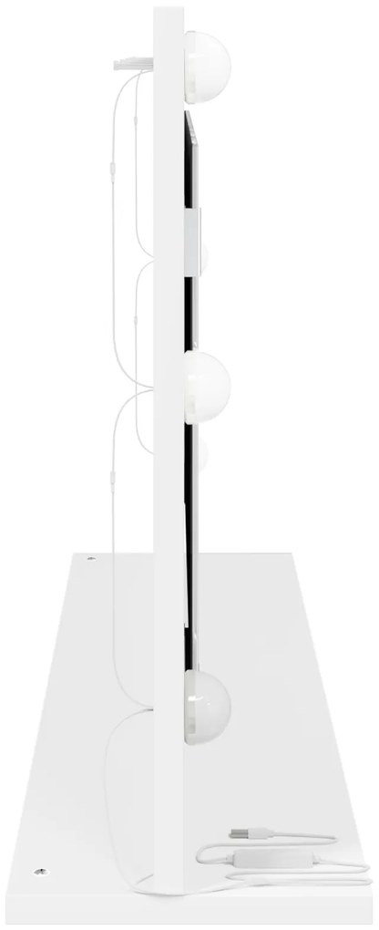 vidaXL Καθρέφτης Vanity με LED Φώτα Λευκό 100x45x18 εκ.