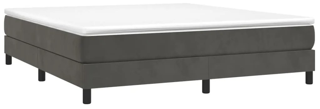 ΚΡΕΒΑΤΙ BOXSPRING ΜΕ ΣΤΡΩΜΑ ΣΚΟΥΡΟ ΓΚΡΙ 180X200 ΕΚ. ΒΕΛΟΥΔΙΝΟ 3144346