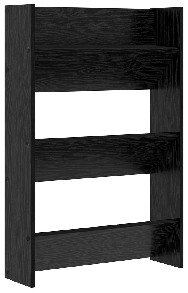 vidaXL Ντουλάπες παπουτσιών τοίχου 2 pcs Μαύρη δρυς 60 x 18 x 60 εκ