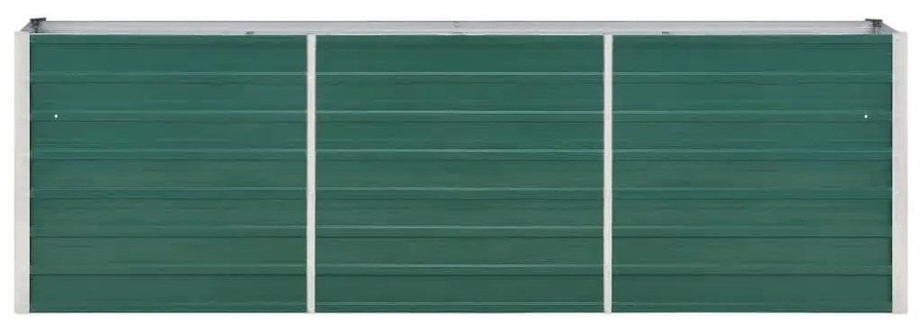 vidaXL Ζαρντινιέρα Υπερυψωμένη Πράσινη 240x40x77 εκ. Γαλβαν. Χάλυβας