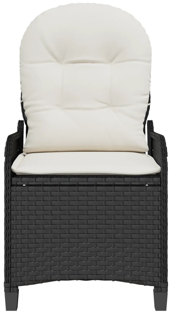 vidaXL Πολυθρόνα με Κα cushions Μαύρο Πολυεστέρας