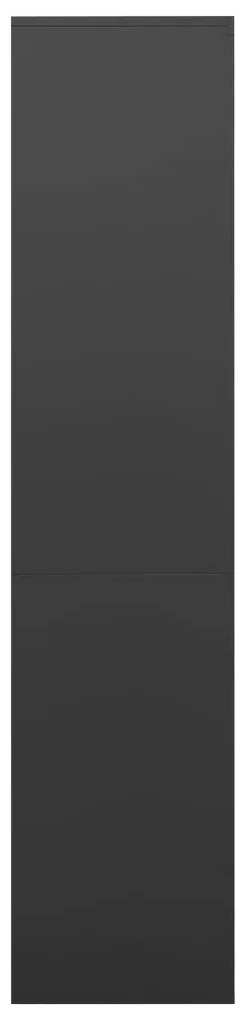 vidaXL Ντουλάπα Γραφείου Ανθρακί 90 x 40 x 180 εκ. Ατσάλινη