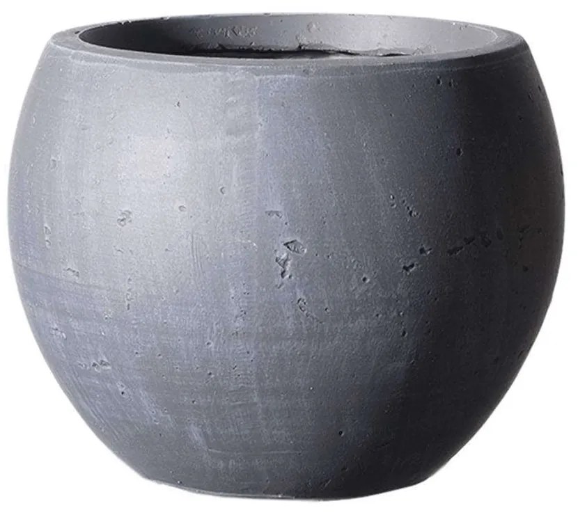 Κασπώ Πήλινο Στρογγυλό Rocky C-4050-8 55x55x39cm Grey Supergreens Clay