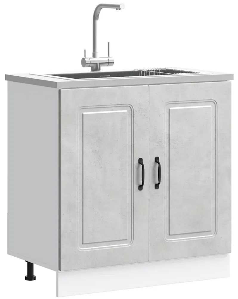 vidaXL Ντουλάπι βάσης νεροχύτη Kalmar Γκρι Sonoma 80x46x81,5 εκ.