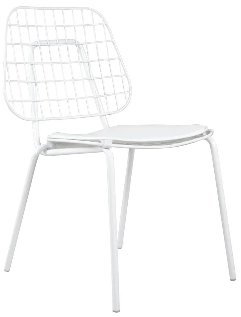 Καρέκλα Μεταλλική ALNUS Με Μαξιλάρι Λευκό 53x55x79cm - Μέταλλο - 14590015