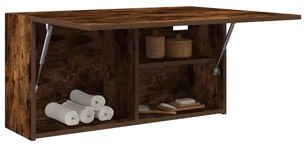 ντουλάπι τοίχου μπάνιου καπνιστή δρυς κατασκευασμένο ξύλο