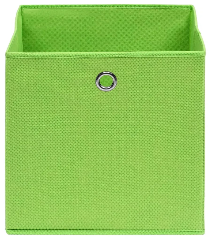 Κουτιά Αποθήκευσης 10 τεμ. Πράσινα 32 x 32 x 32 εκ. Υφασμάτινα 288371