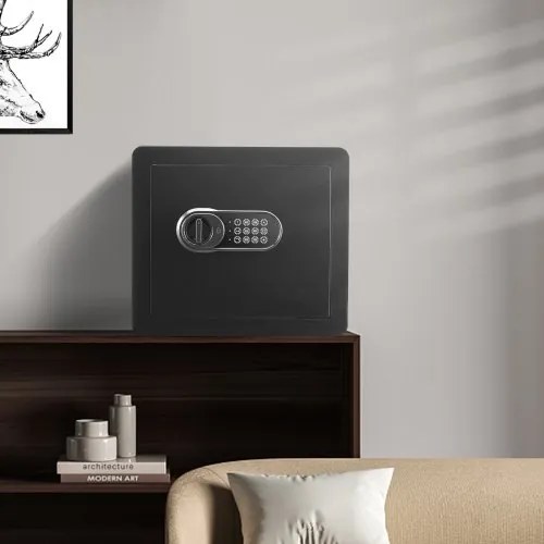 VEVOR Safe, 1.2 Cubic Feet Home Safe, Steel Security Safe with Digital Keypad and 2 Keys, Cabinet Safe with Fire-proof Bag, Protect Cash, Gold, Jewelry, Documents for Home, Hotel, 15.8x11.8x13.8 inche