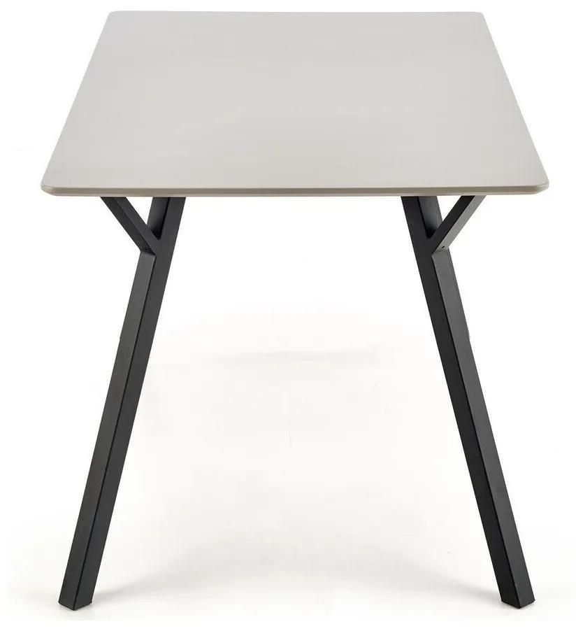 Τραπέζι Houston 877, Μαύρο, Γκρι, 75x80x140cm, 25 kg, Πλαστικοποιημένη μοριοσανίδα, Μέταλλο | Epipla1.gr