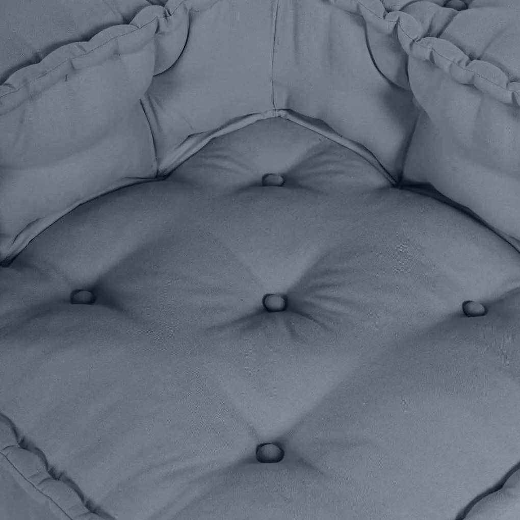 vidaXL Γκρι Modular Pouffe 140x70x36 Ύφασμα