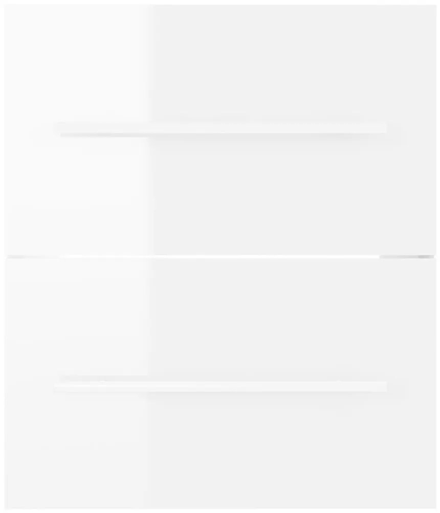 Ντουλάπι Μπάνιου με Νιπτήρα Γυαλιστερό Λευκό από Επεξ. Ξύλο - Λευκό