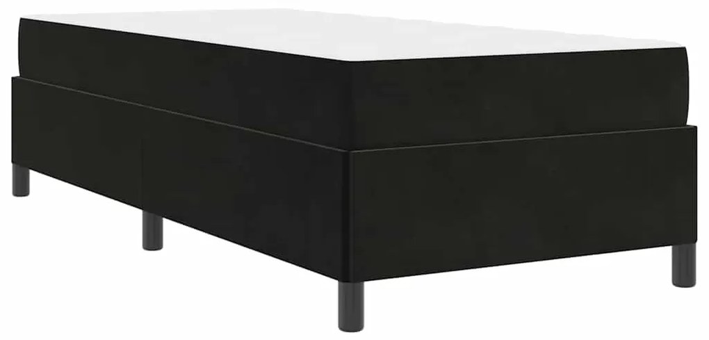 vidaXL Σκελετός Κρεβατιού με στρώμα Μαύρο 90 x 200 cm ύφασμα