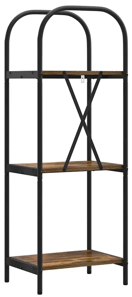 vidaXL Ράφι Βιβλίων Καπνιστή δρυς 40 x 30 x 109 εκ Επεξεργασμένο ξύλο