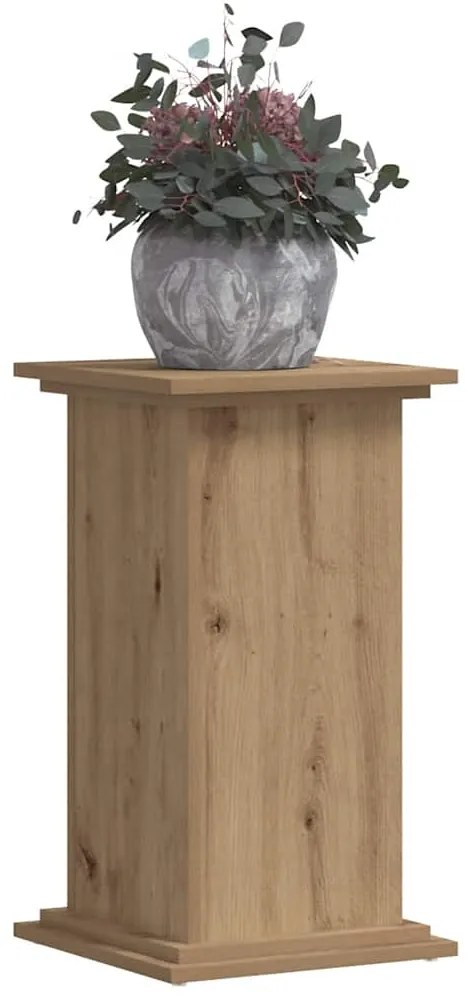 vidaXL Βάσεις Φυτών Αρτισιανή Δρυς 33x33x60 εκ. Επεξ. Ξύλο