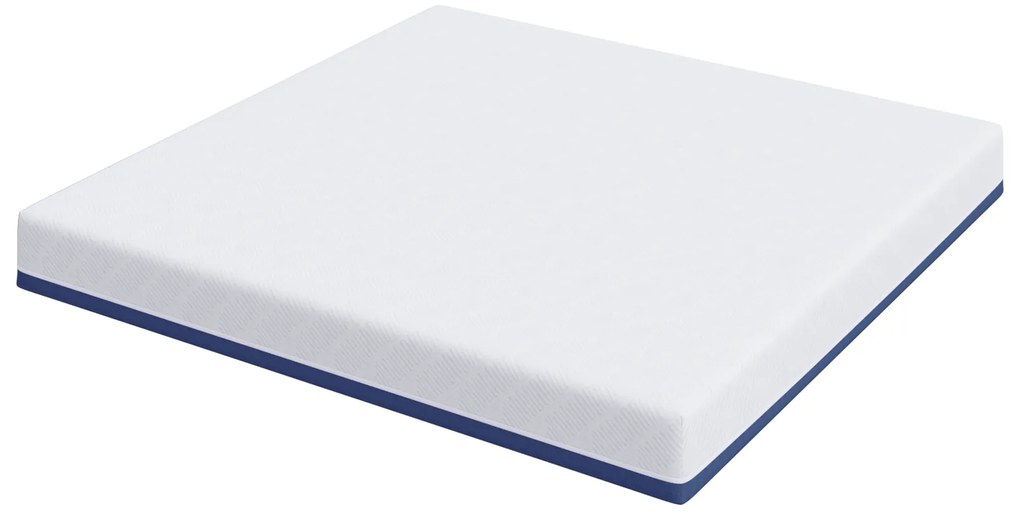 vidaXL Στρώματα Λευκό, Μπλε 200 x 200 cm