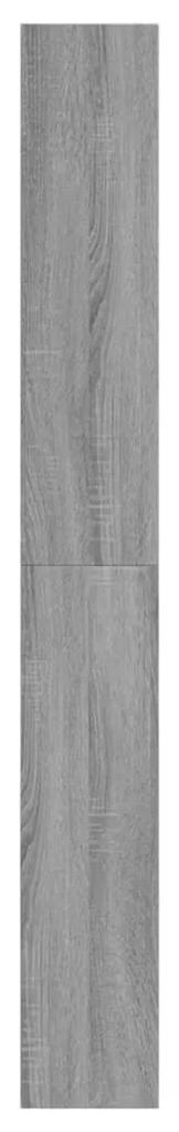 Παπουτσοθήκη Γκρι Sonoma 60x21x163,5 εκ. από Επεξεργ. Ξύλο - Γκρι