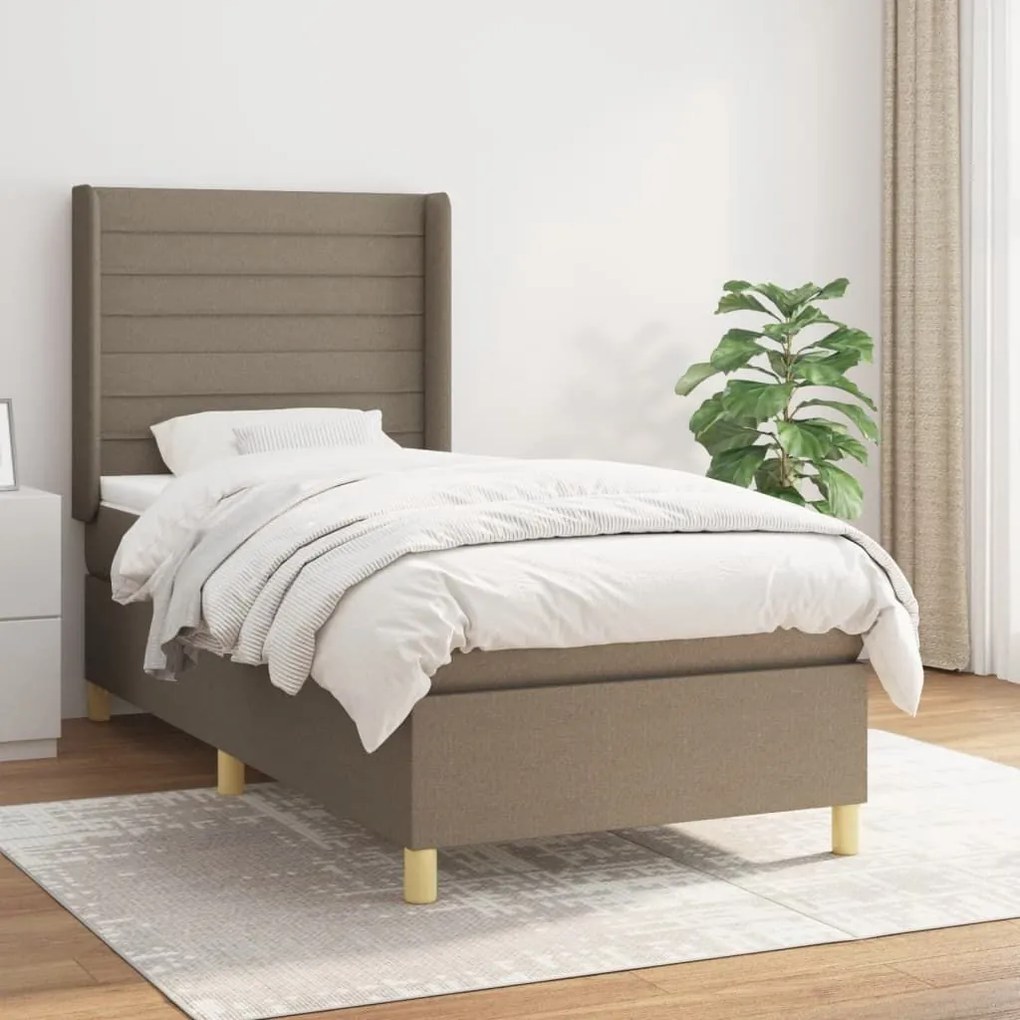 ΚΡΕΒΑΤΙ BOXSPRING ΜΕ ΣΤΡΩΜΑ TAUPE 80X200 ΕΚ. ΥΦΑΣΜΑΤΙΝΟ 3132029