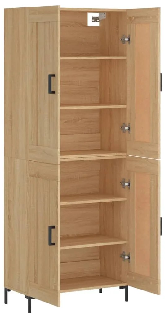 vidaXL Ντουλάπι Sonoma δρυς 69,5 x 34 x 180 εκ. από Επεξεργασμένο Ξύλο