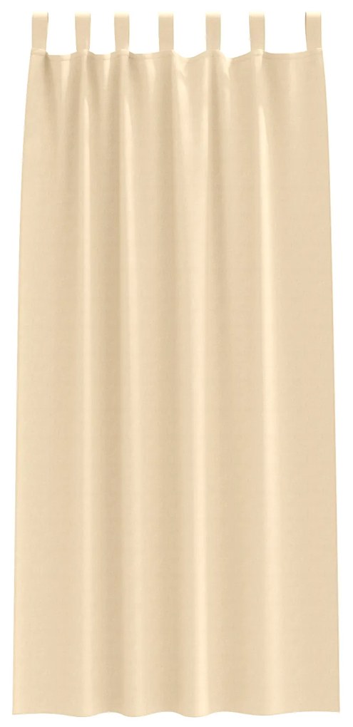 vidaXL Κουρτίνες με κουρτίνες 2 pcs Κρεμ 260 x 140 εκ. Πολυεστέρας