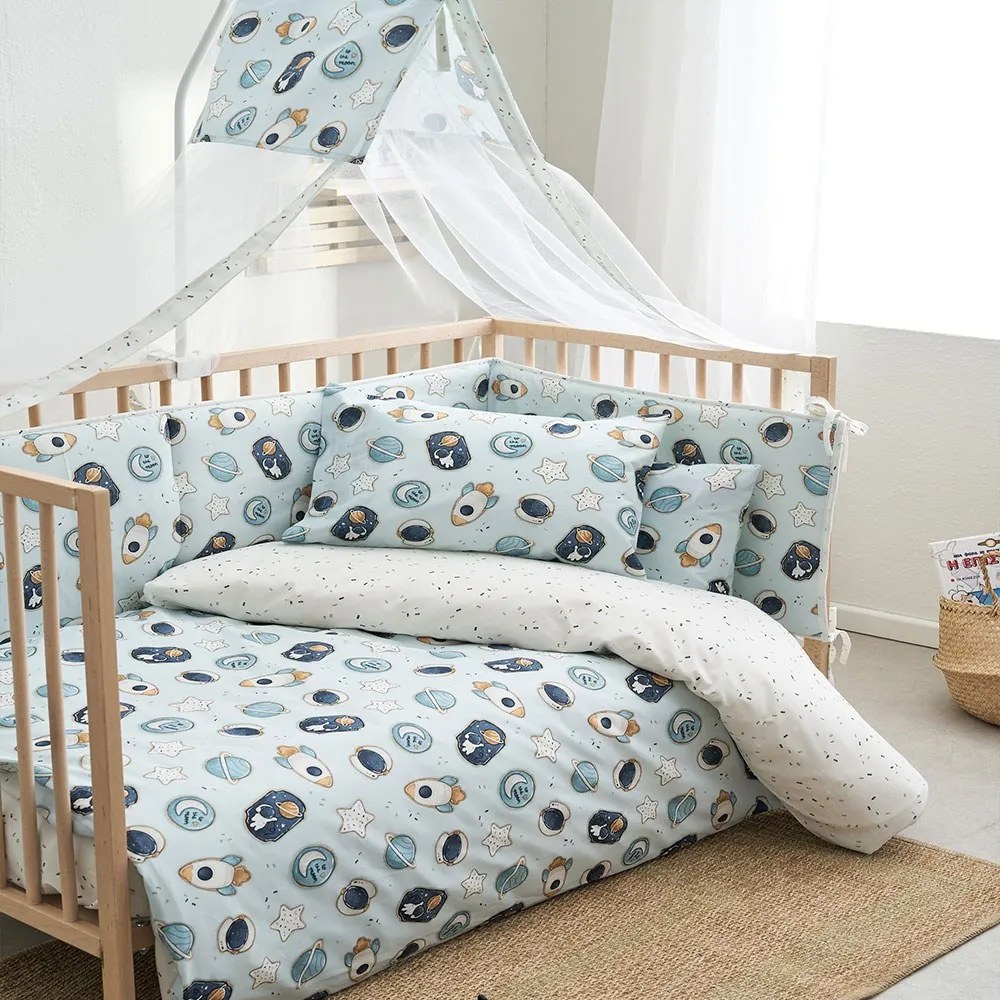 Σεντόνια Βρεφικά Cosmic (Σετ 3τμχ) Ciel Vesta Home Crib 70x125cm 100% Βαμβάκι