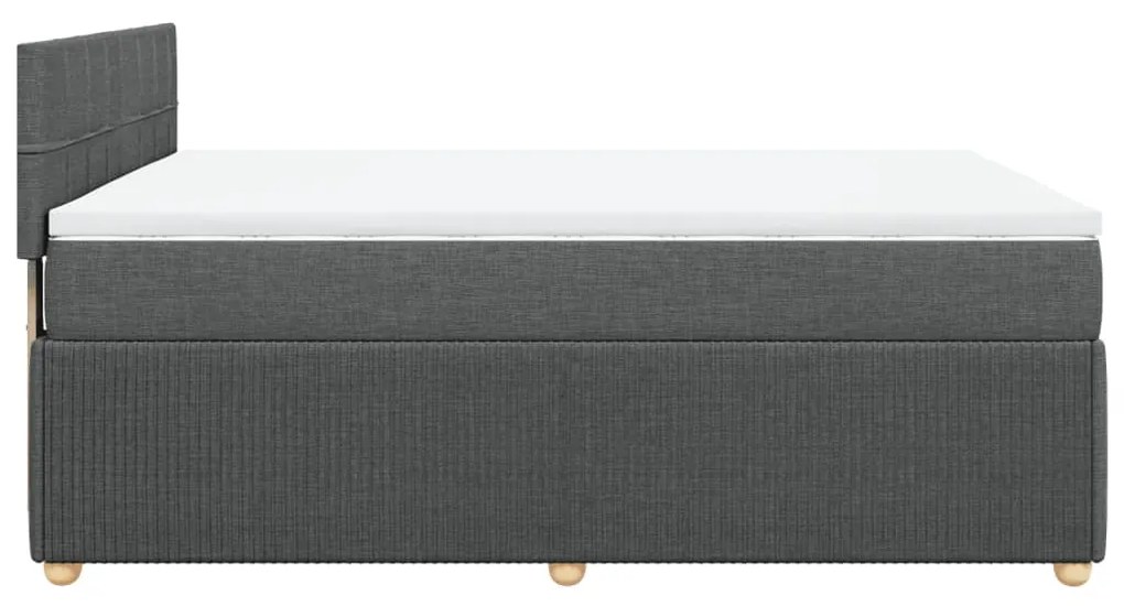 ΚΡΕΒΑΤΙ BOXSPRING ΜΕ ΣΤΡΩΜΑ ΣΚΟΥΡΟ ΓΚΡΙ 140X200 ΕΚ ΥΦΑΣΜΑΤΙΝΟ 3289780